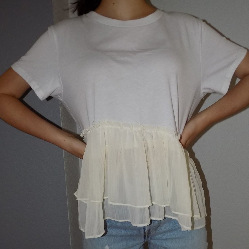 Abercrombie & Fitch New Baby Yellow Peplum Blouse